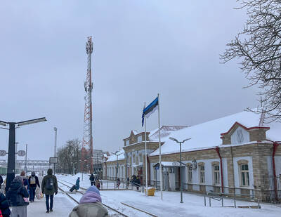 Ankunft am Narva-Bahnhof