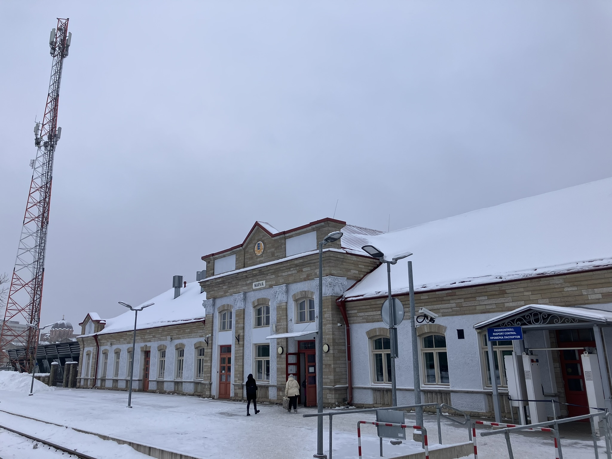 Bahnhof Narva im Schnee